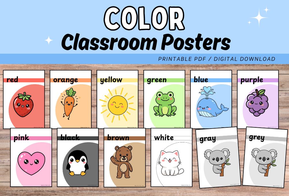 Free Colors Classroom Posters